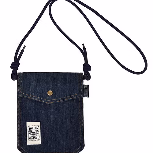 Robin Ruth Denim Reisepasstasche, Schweden, Marineblau – 15 x 19 cm