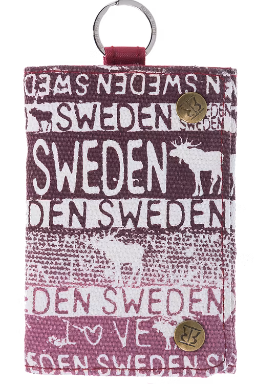 Robin Ruth Canvas Geldbörse, Violett/Weiß - 24x12 cm