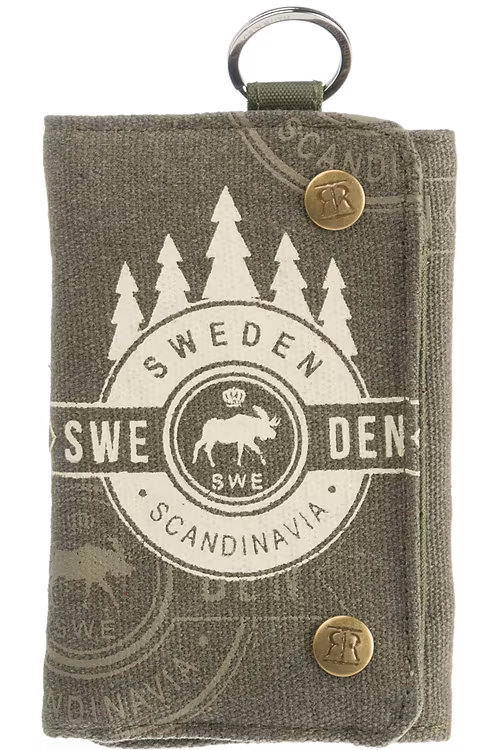 Robin Ruth Canvas Geldbörse Elch, Grün - 24x12 cm