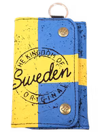 Robin Ruth Canvas Wallet, Sweden Flag, Blue/yelow - 24x12 cm