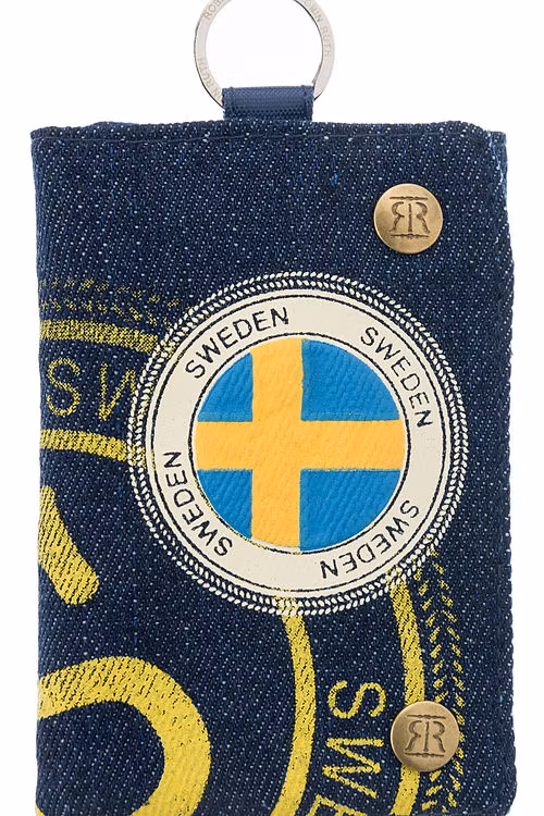 Robin Ruth Canvas-Geldbörse, Schweden-Flagge, Blau – 24 x 12 cm