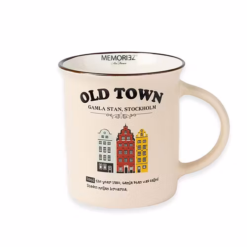 Robin Ruth Old Town Story Tasse Groß, Weiß - 8,5x9,3cm