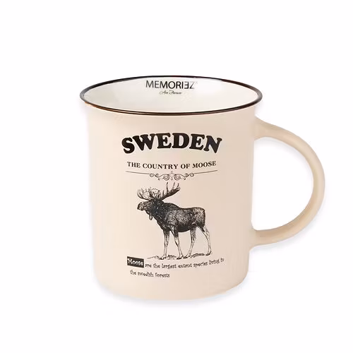 Robin Ruth Moose Story Tasse Groß, Weiß - 8,5x9,3cm
