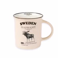 Robin Ruth Moose Story Mug Large, White - 8,5x9,3cm