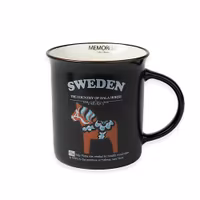 Robin Ruth Dala Horse Story Mug Large, Black - 8,5x9,3cm