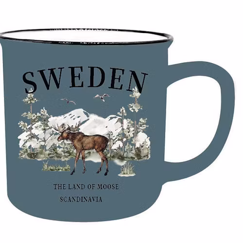 Robin Ruth Nature Mug, Blue - 9,5x10cm