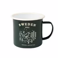 Robin Ruth Sweden Adventure Tin Mug, Black - 9,5x10 cm