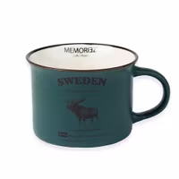 Robin Ruth Moose Story Mug Small, Dark Green - 9,5x10 cm
