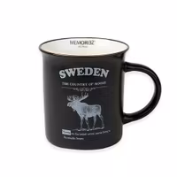 Robin Ruth Moose Story Mug Large, Black - 8,5x9,3cm