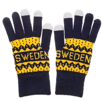 Robin Ruth Touch Screen Winter Gloves, Sweden, Black/Yellow - One Size Fits All