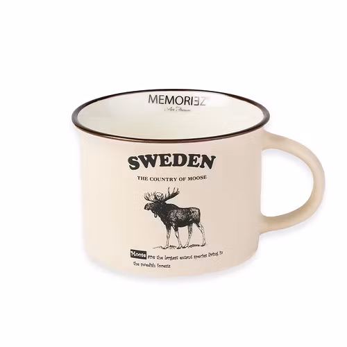 Robin Ruth Moose Story Tasse Klein, Rosa - 9,5x10 cm