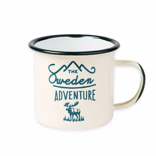Robin Ruth The Sweden Adventure Blechbecher, Weiß - 9,5x10 cm