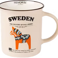 Robin Ruth Dala Horse Story Mug Large, Pink - 8,5x9,3cm