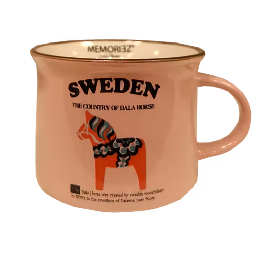 Robin Ruth Dalapferd-Geschichten-Tasse klein, rosa - 9,5x10 cm