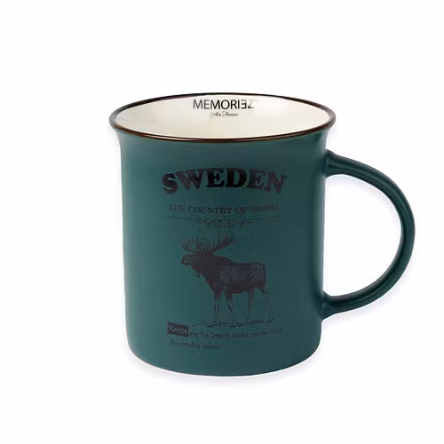 Robin Ruth Moose Story Tasse Groß, Dunkelgrün - 8,5x9,3cm