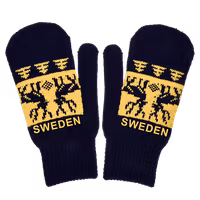 Robin Ruth Mittens Reindeer, Sweden , Black - One Size Fits All