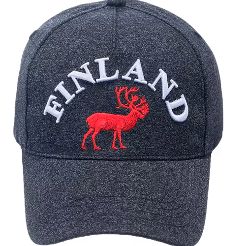 Robin Ruth Cap, Active Wear - Finnland Rentier, Schwarz/Rot