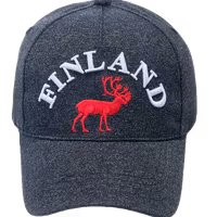 Robin Ruth Cap, Active Wear - Finland Reindeer, Black/Red