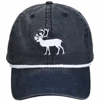 Robin Ruth Washed Denim Cap - Reindeer, Black/White