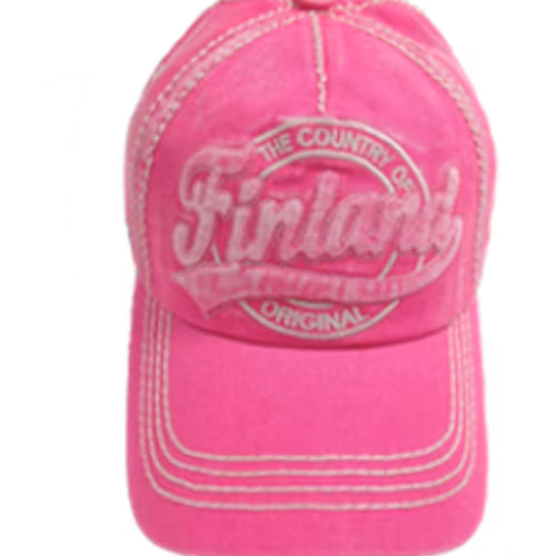Robin Ruth Washed Denim Cap - Finnland, Pink