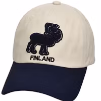 Robin Ruth Teddy Cap - Finland Reindeer, White/Black