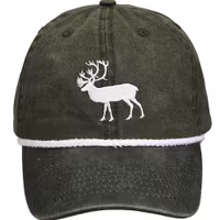 Robin Ruth Washed Denim Cap - Reindeer, Green/White