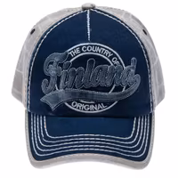 Robin Ruth Washed Denim Cap - Finland, Blue/White