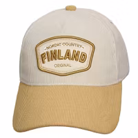 Robin Ruth Corduroy Cap - Finland, White/Yellow