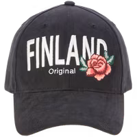Robin Ruth Floral Cap - Helsinki, Black