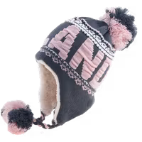 Robin Ruth Classic Bon Bon Winter Hat - Finland, Black/Pink