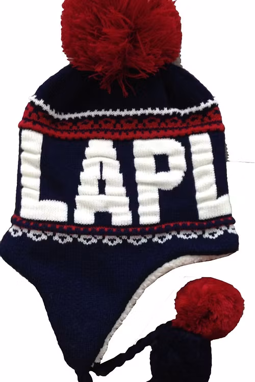 Robin Ruth Classic Bon Bon Winter Hat - Lapland, Black/Red/white