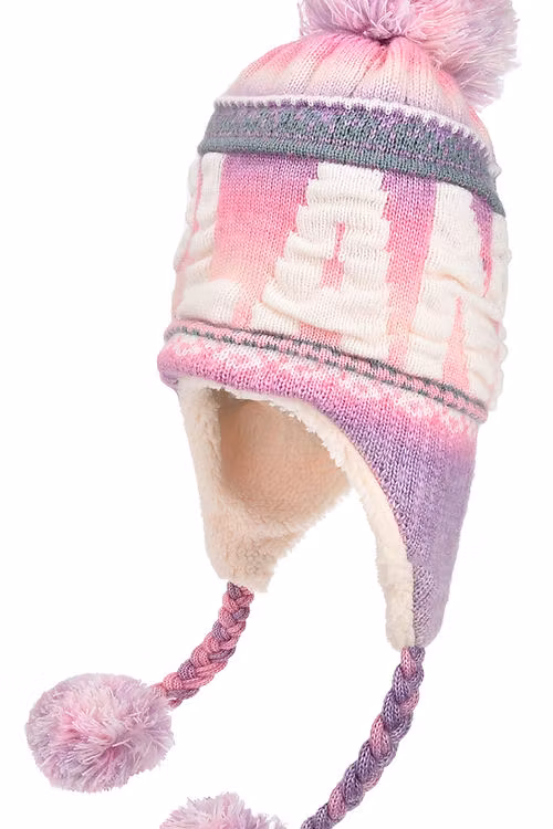 Robin Ruth Classic Nordic Lights Bon Bon Wintermütze - Lappland, Pink