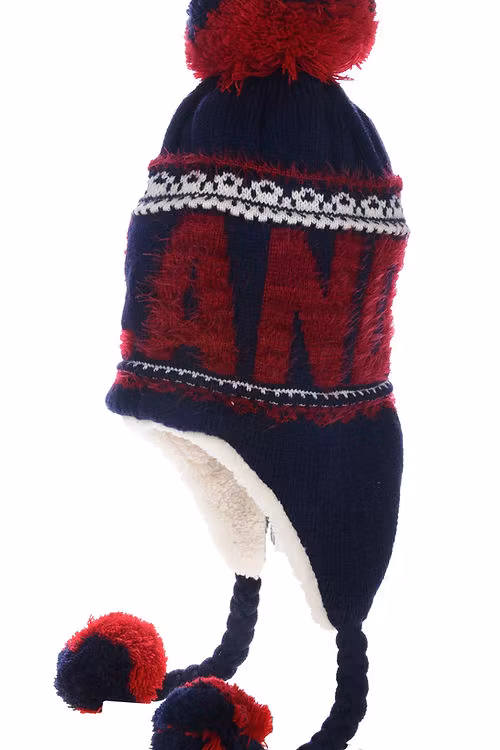 Robin Ruth Bon Bon Winter Hat Plus - Lapland, Blue/Red