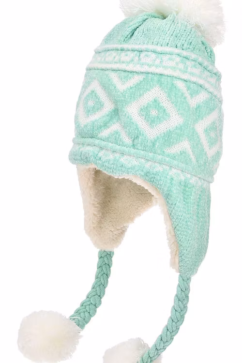 Robin Ruth Mosaic Bon Bon Winter Hat - Finland, Mint Green