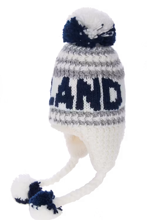 Robin Ruth Bon Bon Wintermütze - Finnland, Weiß/Blau/Grau