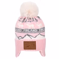 Robin Ruth Winter Hat Beanie Ear Muffs -  Finland, Pink