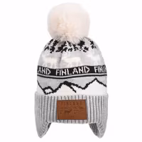 Robin Ruth Winter Hat Beanie Ear Muffs -  Finland, Grey