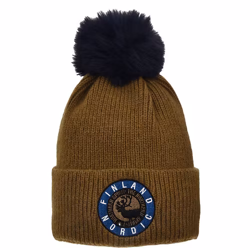 Robin Ruth Stempelstickerei Wintermütze Beanie - Finnland, Braun