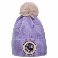 Robin Ruth Stamp Embroidery Winter Hat Beanie -  Finland, Purple