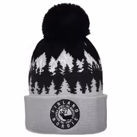 Robin Ruth Stamp Embroidery Winter Hat Beanie -  Finland Forest, Black/Grey
