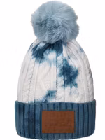 Robin Ruth Pon Tiedye Winter Hat Beanie -  Finland Blue/White