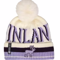 Robin Ruth Winter Hat Beanie -  Finland Reindeer, White/Purple