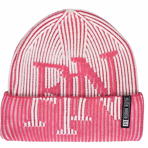 Robin Ruth Wintermütze Beanie - Finnland, Pink/Weiß