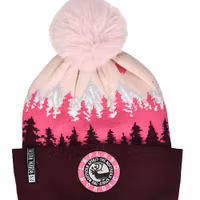 Robin Ruth Winter Hat Beanie - Finland Forest, Pink/Black