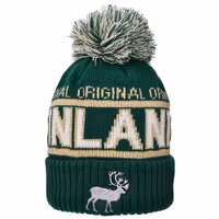 Robin Ruth Embroidery Winter Hat Beanie - Finland Reindeer, Green