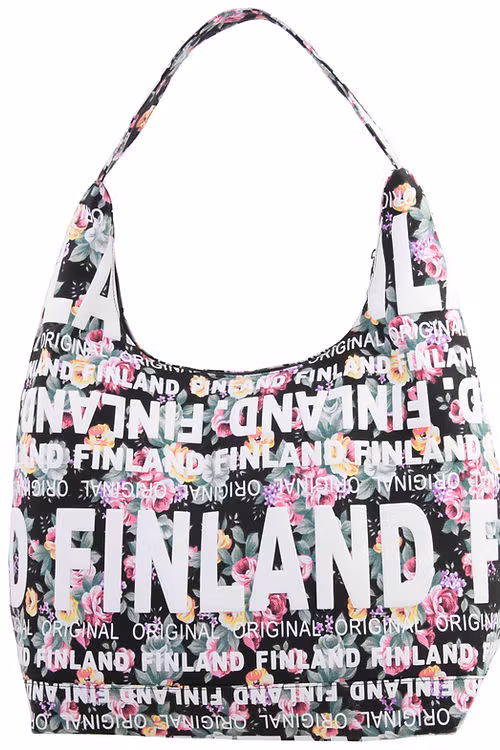 Robin Ruth City Bag, Finnland, Schwarz geblümt