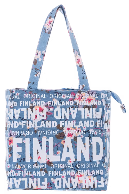 Robin Ruth Canvas Tasche klein, Finnland, Blau geblümt