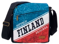 Robin Ruth Messenger Bag Small, Finland, Blue/White/Red