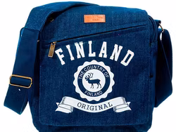 Robin Ruth Messenger Bag Small, Finland, Blue/White