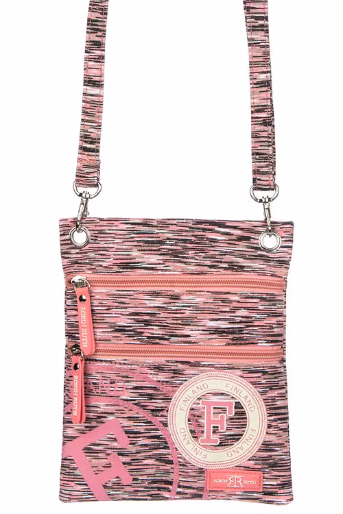 Robin Ruth Passport Bag, Finland, Pink/Black